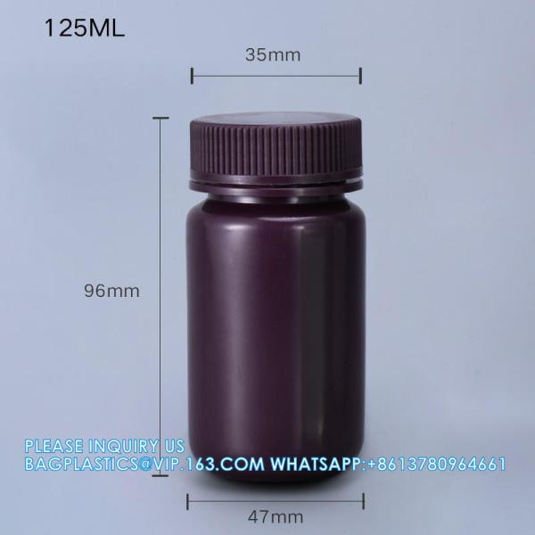 Wholesale 5ml PP Durable Small Round Brown And White Plastic Bottle Food Grade Private Label Medicine Liquid Packaging
