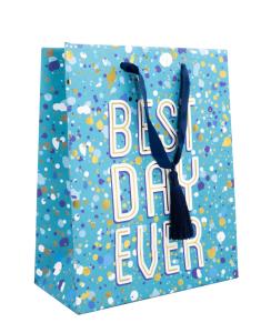 120-300gsm Fashion Retail Paper Shopping Bags Ribbon Handle Recycled Paper Pouch