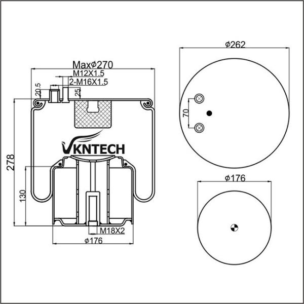 Части системы/автомобиля подвеса весны воздуха 4882N1P01/Air/части трейлера и тележки проветривают варочные мешки 81.43601.0151 баллонов