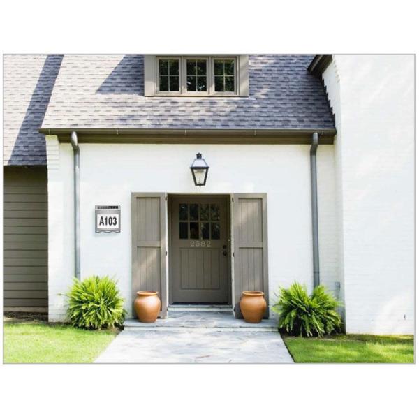 Solar Powered House Numbers Waterproof LED Illuminated Address Plaques for Outdoor