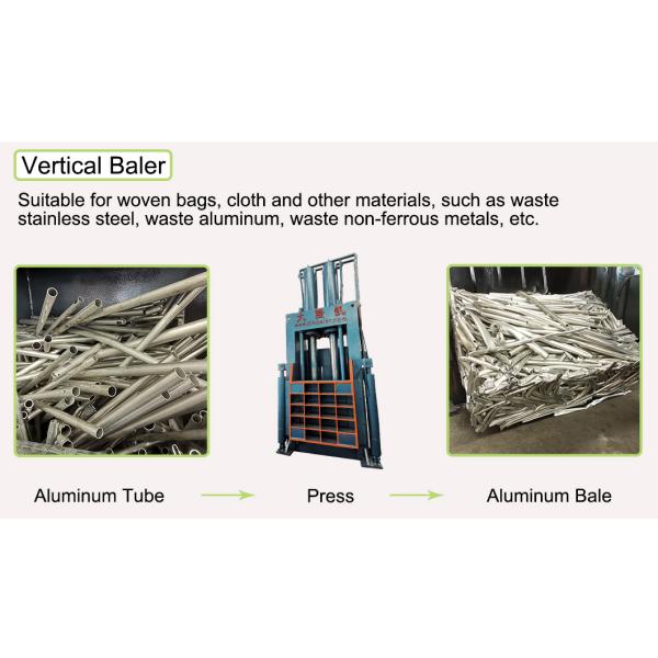Scrap Aluminum Tube 25t Vertical Baler Machine Hydraulic Press