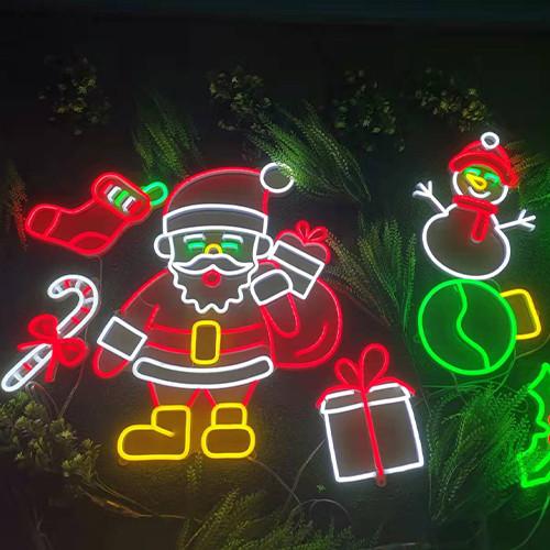 Le cadeau d'Ac100v a mené l'enseigne au néon aucun Noël fragile Santa Claus Cuttable Waterproof