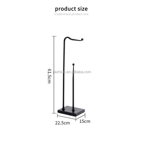 Simplicity Metal Detachable Standing Double Tier Bathroom Toilet Tissue Rack & Paper Towel Holder Organization Storage Shelf