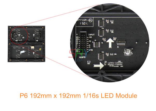 P6 Indoor Full Color Led Display Module 192mm X 192mm 1/16 Scan
