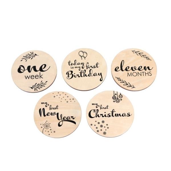 Plywood Coaster -Travel Series Gifts-Baby Milestone Plywood Cards -Christmas Gifts