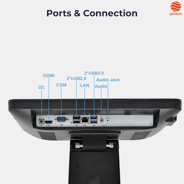 17” 10-Point Touch POS Machine (YX-PO1701S) – Windows 11 Pro/Android 11, Core i5/2GB RAM, 128GB/32GB Storage, Multi-Port Connectivity for Retail & Hospitality