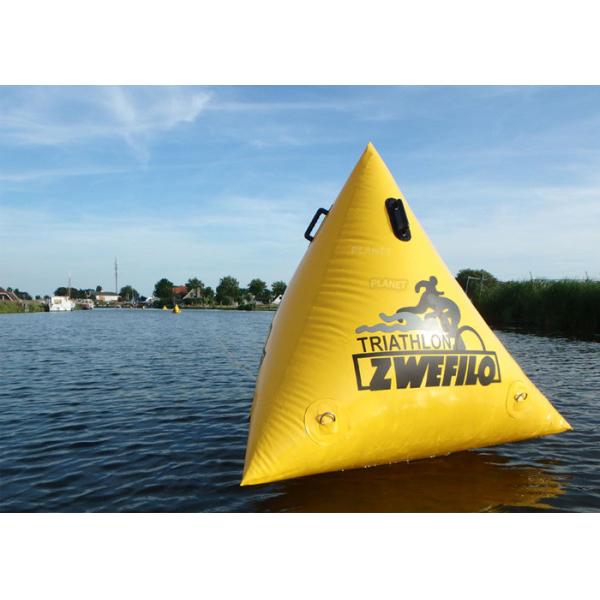 Подгонянная раздувная гонка ставит бакены зеленое/желтый цвет/синь брезент ПВК 0,6 Мм