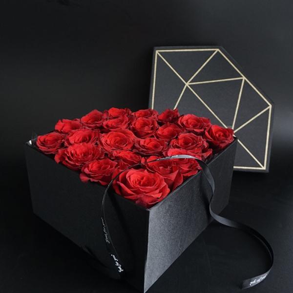 UV Coating Printing Large Flower Box Pink Pentagon Cardboard Rose Gift Box