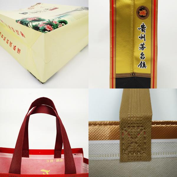 Waterproof Custom Printed Logo Gift Wrapping Tote Bags Die Cut Handle Holder Single Wine Bottle Bag