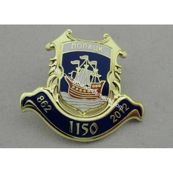 3D Metal Brass Imitation Hard Enamel Pin, Sports Lapel Pins with Gold Plated