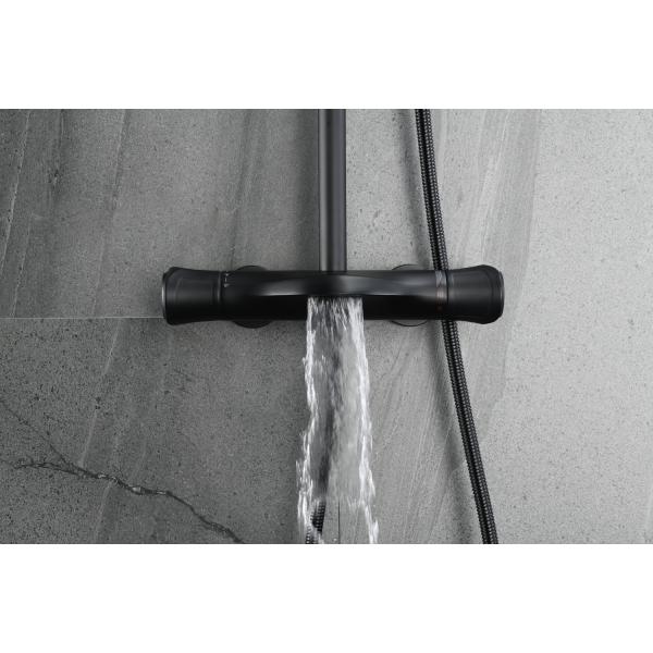 Contemporary Style Bathroom Shower Set with Pure Copper Material and Without Slide Bar