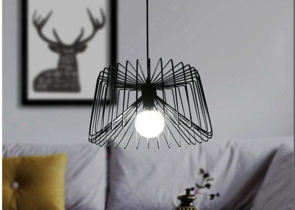 A gaiola retro do fio de metal do quarto dá forma à luz moderna do pendente de 38*20cm