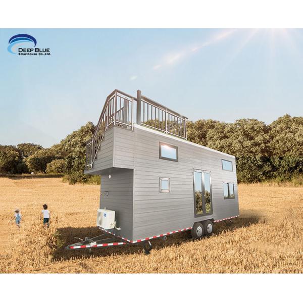 Предварительно сконструированный модульный дом с легкой стальной рамой Маленький дом на колесах для продажи