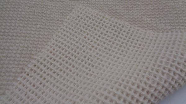 30% Linen 70% Cotton Fabric Waffle Pattern 311Gsm 150Cm Fashion