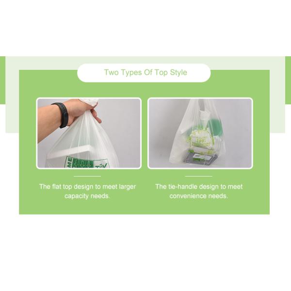 OEM высокоскоростной биоразлагаемой полиэтиленовой футболки пластиковые сумки для покупок