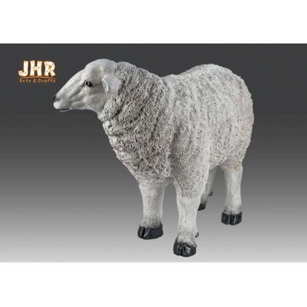 Фигуринес животного Полыресин статуи овец тележки