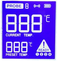 Écran LCD à 7 segments à transmission positive personnalisé 12 O'Clock FSTN