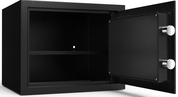 Wall Mounted Metal Safety Box Business Black Safe Deposit Box For Guests Room