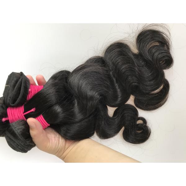 Long Last Natural Black 100% Virgin Brazilian Hair Weave / Body Wave Bundles