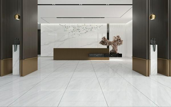 900x1800mm Grey Polished Glazed Porcelain Tile 0.5% W.A