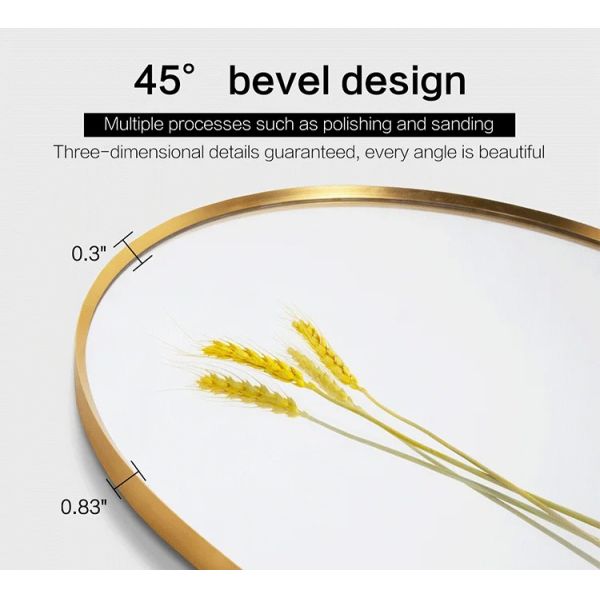 Modern Nordic Arch Shaped Bathroom Mirror , Full Length Wall Hanging Bathroom Mirror