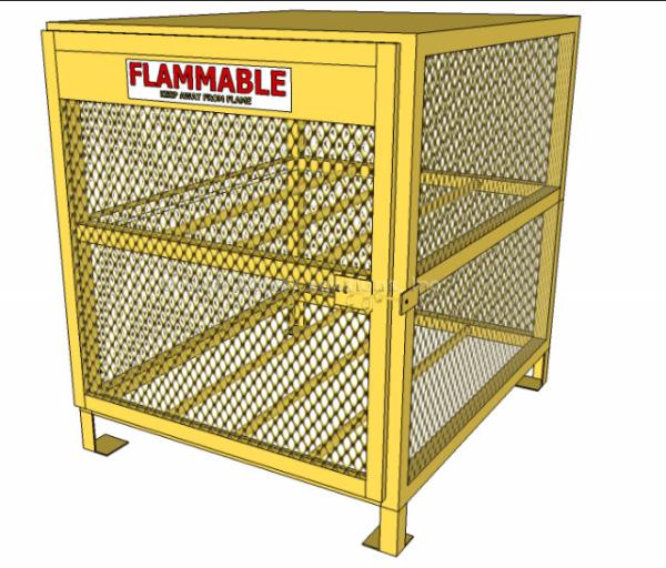 Small Gas Cylinder Cages Propane Tank Storage Easily Assembled / Dissembled