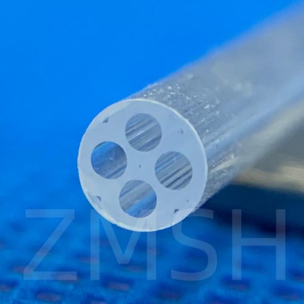 Optical Fused Quartz Tube SiO2 Crystal Glass Customized Transparent Both Ends Open One Ends Closed