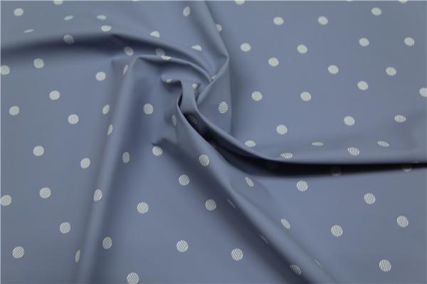 Abrasion Resistant Polyurethane Faux Leather Fabric White Dots 200g/㎡ Gram Weight