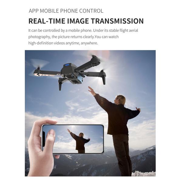 Professional Portable Drone E88 Pro with Dual Camera 4k 8k Wifi Fpv Quadcopter 3.7V 1800mAH Lithium Battery Capacity