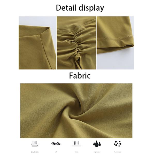 Nylon Yoga Scrunch Butt Workout Shorts High Waisted Peach Butt Yoga Pants