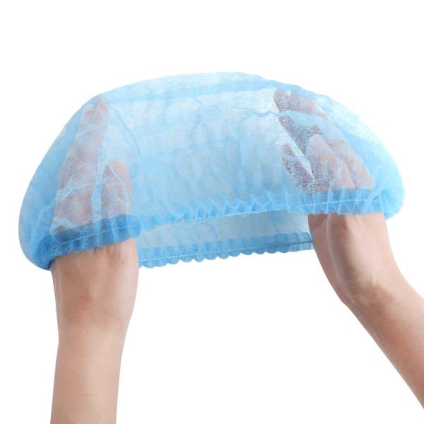 Blue White 21 19 Non Woven Disposable Bouffant Cap