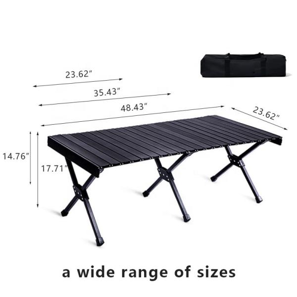 Lightweight Aluminum Folding Camping Table 120cm 30kg Load