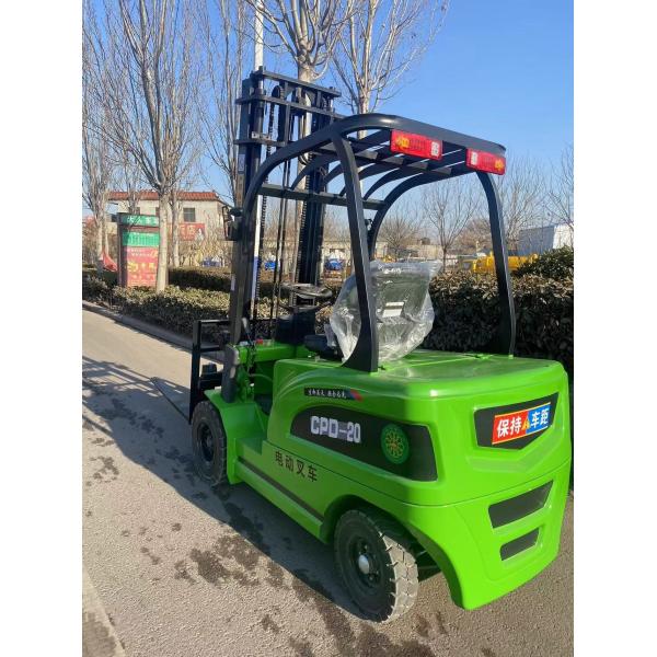 1 Ton Electric Forklift with Solid Front Tyres and Hydraulic Steering for Warehouse