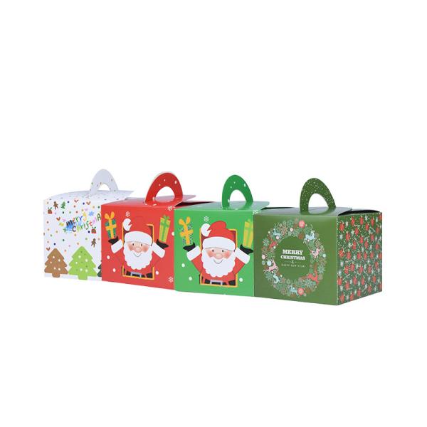Christmas Apple Favor Gift Candy Chocolate Folding Paper Box Luxury Cardboard