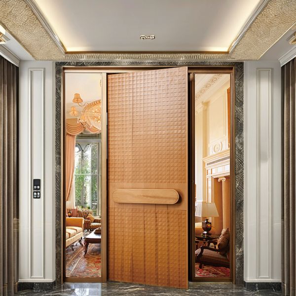 Luxury Steel Exterior Off Axis Door Anti Theft Modern Front Entry Doors