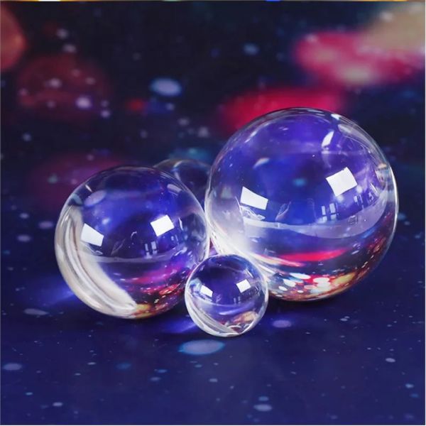 Esfera de cristal transparente de 20-200 mm de tamaño al por mayor, bola de cristal transparente K9