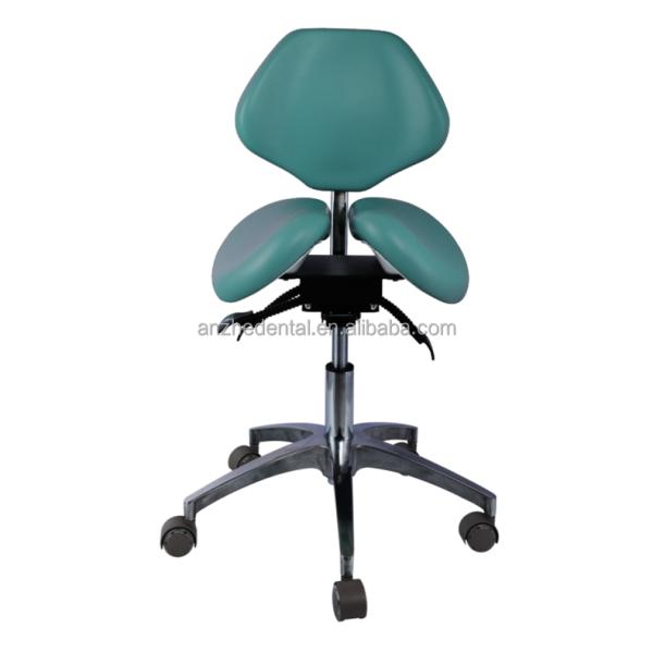 Cadeira de barbeiro de cor azul Cadeira de cadeira dental confortável de sela dupla