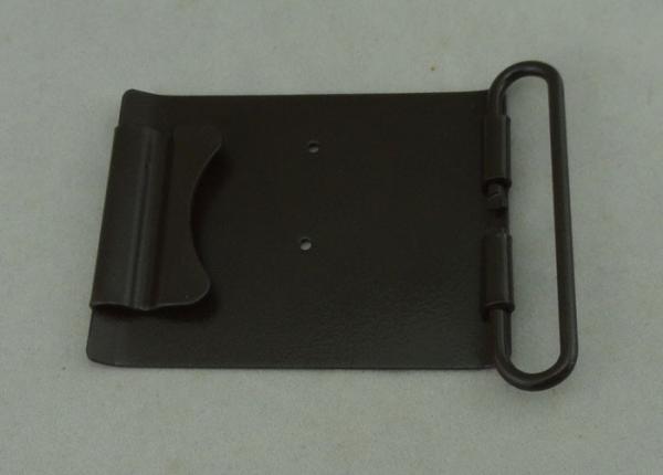 Silkscreen / Offset Printing Custom Made Belt Buckles With Black Nickel Plating