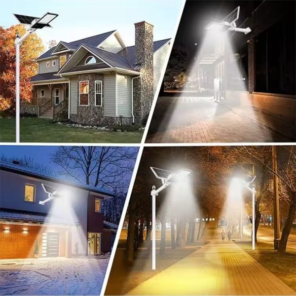 Solar Street Light with Motion Sensor 2000LM Energy-Saving Residential Lamp