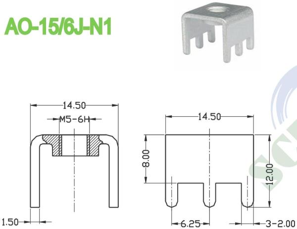 PCBターミナルブロックアクセサリー 銅 6.25*13.00mm ワイヤターミナル接続 85A M5