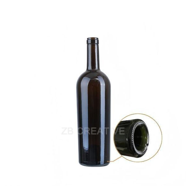 750ml Icon Tapered Bordeaux Glass Bottle Cork Top For Ultra Premium Wine 960g 1731K-7