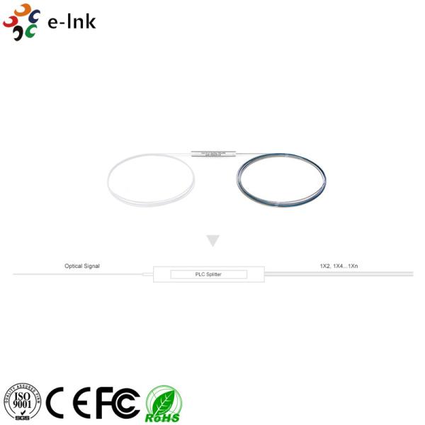 Nenhum tipo Singlemode de aço da fibra G.657A1 do tubo 250um do divisor do PLC do interruptor da fibra ótica do conector