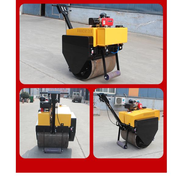20KN Excitante Fuerza HQ-YL600 tambor único Mini Caminar Detrás de Vibración de la Ruta Roller Compactor de rodillos de mano