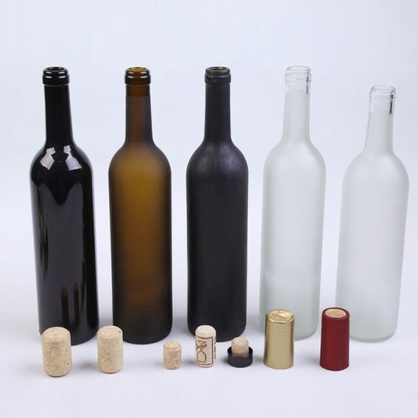 375ml 500ml 750ml Empty Glass Wine Bottles Dark Green Glass Bottles For Liquor Vodka / Whisky