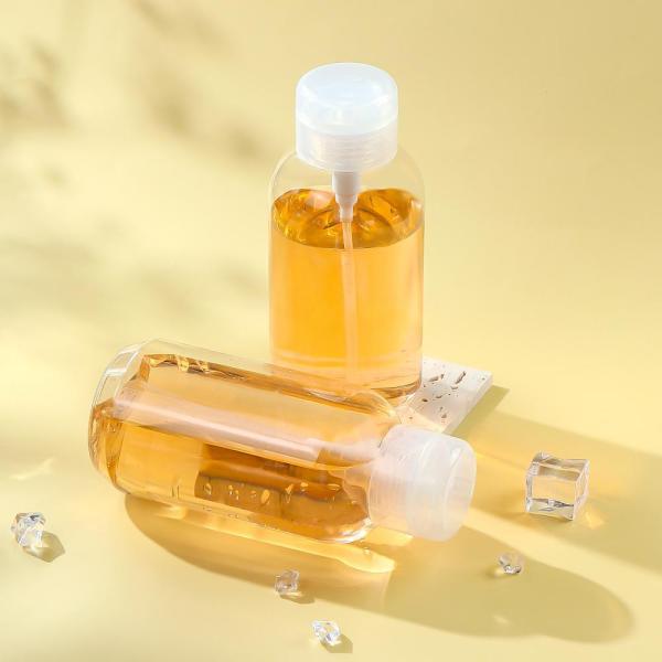 ISO9001 Certified PET Makeup Remover Bottle with Flip Cover and Customized Colors