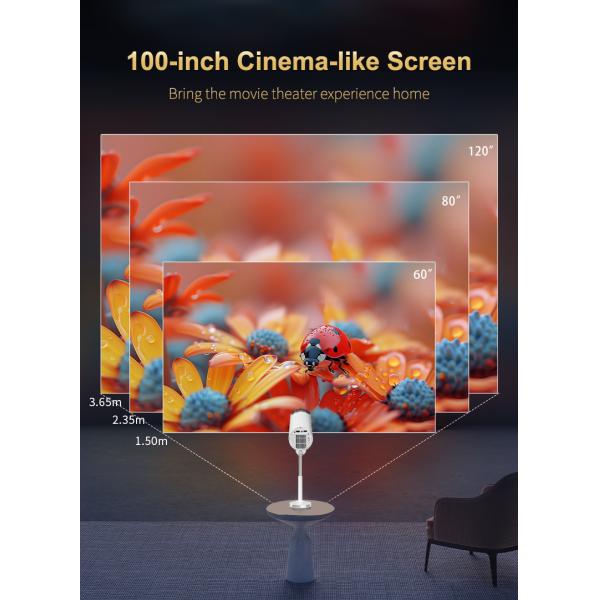 Mini Portable WiFi Mobile 4K Full HD Video Projector 200 Lumens LED Lamp Android 13 Operating System Bag Accessory for Home Use
