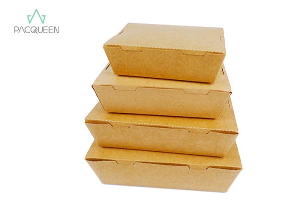 Water Resistant Paper Takeaway Boxes Variety Size Storage Contents For Food Store