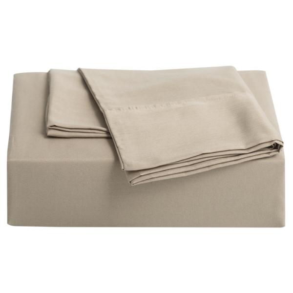 Solid Beige Four Piece Home Bedding Sets , 200x220cm Duvet Cover Bed Comforters Sets