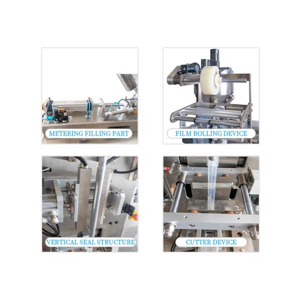 2.5KW Irregular Shaped Bag Packing Machine , Automatic Liquid Sauce Packaging Machine