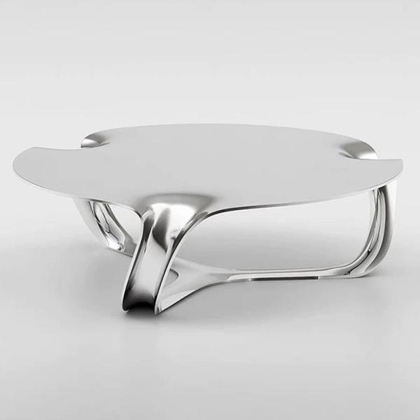 Table à café en fibre de verre Nuages irréguliers Table de négociation